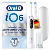 Oral-B iO6 elektrische Zahnbürste mit interaktivem Display für angeleitetes Putzen.