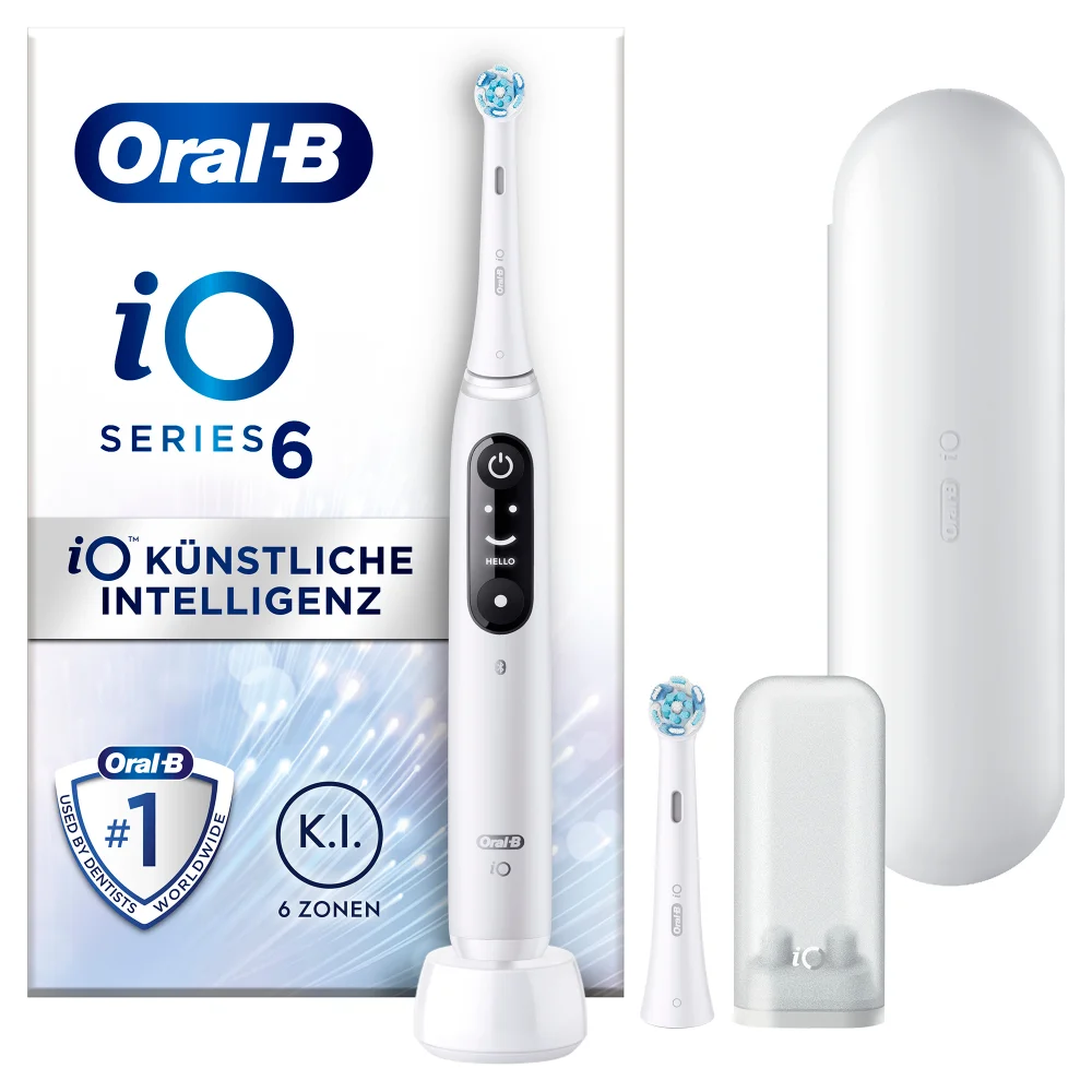 Oral-B iO Series 6 Elektrische Zahnbürste, Reiseetui, White Bild 1