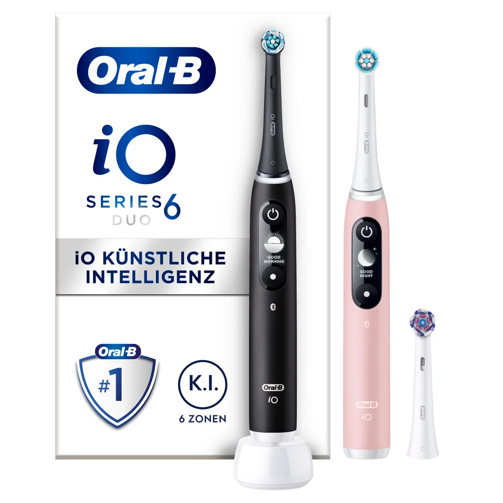 Oral-B iO Series 6 Duopack Elektrische Zahnbürste, Lava/Pink Sand Bild 1