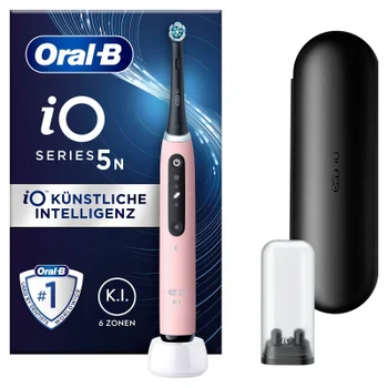 Oral-B iO Series 5 Elektrische Zahnbürste, Reiseetui, Blush Pink