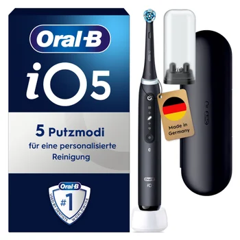 Oral-B iO Series 5 Elektrische Zahnbürste, Reise-Etui, Matt Black