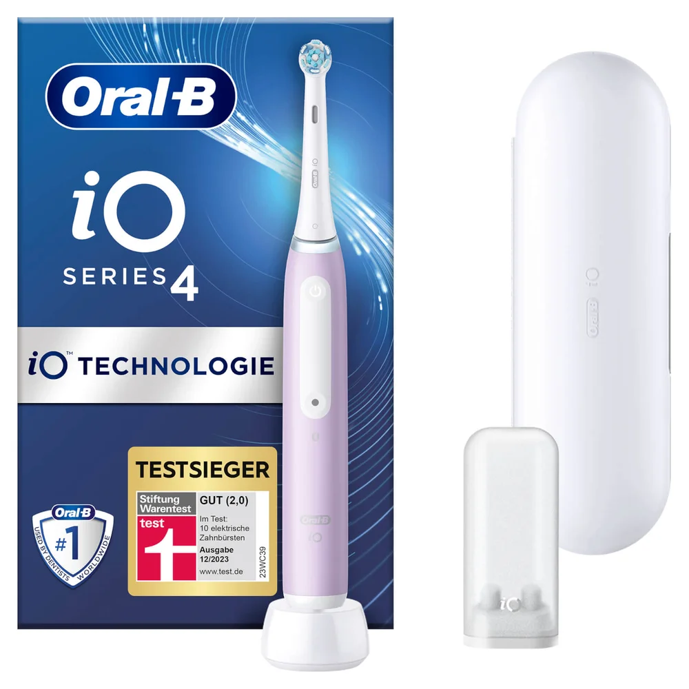 Oral-B iO Series 4 Elektrische Zahnbürste, Reiseetui, Lavender Bild 1