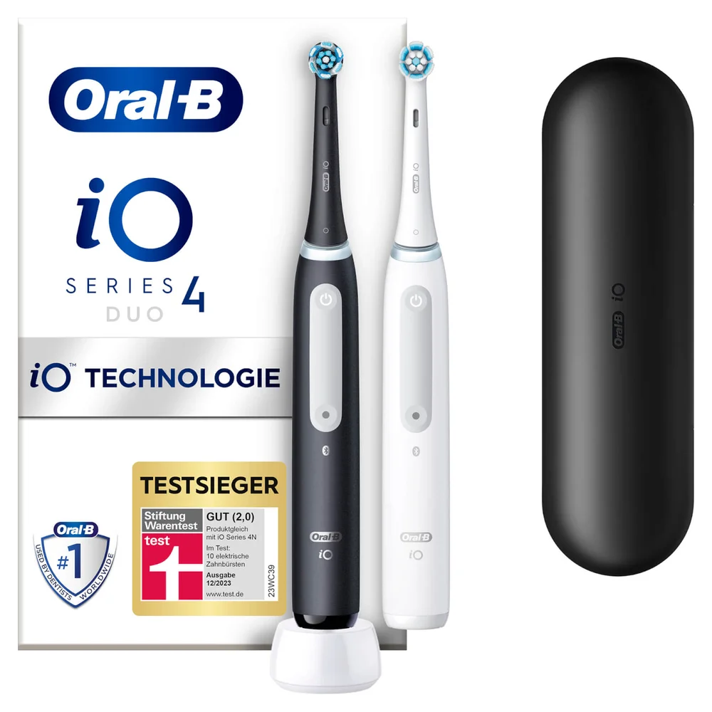 Oral-B iO Series 4 Duo Zahnbürsten, Testsieger Stiftung Warentest GUT (2,0).