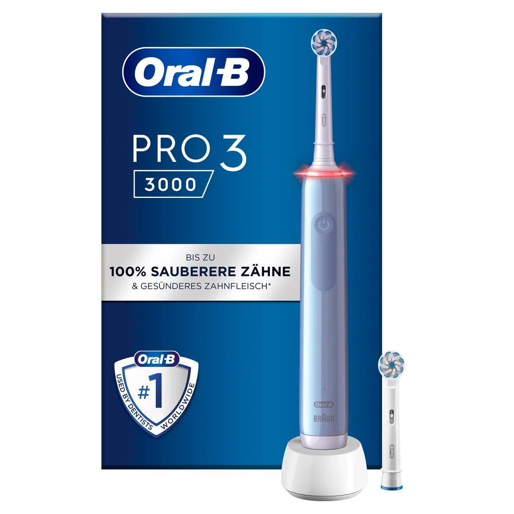 Oral-B PRO 3 3000 Zahnbürste für bis zu 100% sauberere Zähne und gesünderes Zahnfleisch.