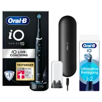Oral-B iO Series 10 Elektrische Zahnbürste, Lade-Reiseetui, Cosmic Black