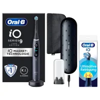 Oral-B iO Series 9 Luxe Edition mit Magnet-Technologie, Reiseetui und 4 Ersatzbürsten.