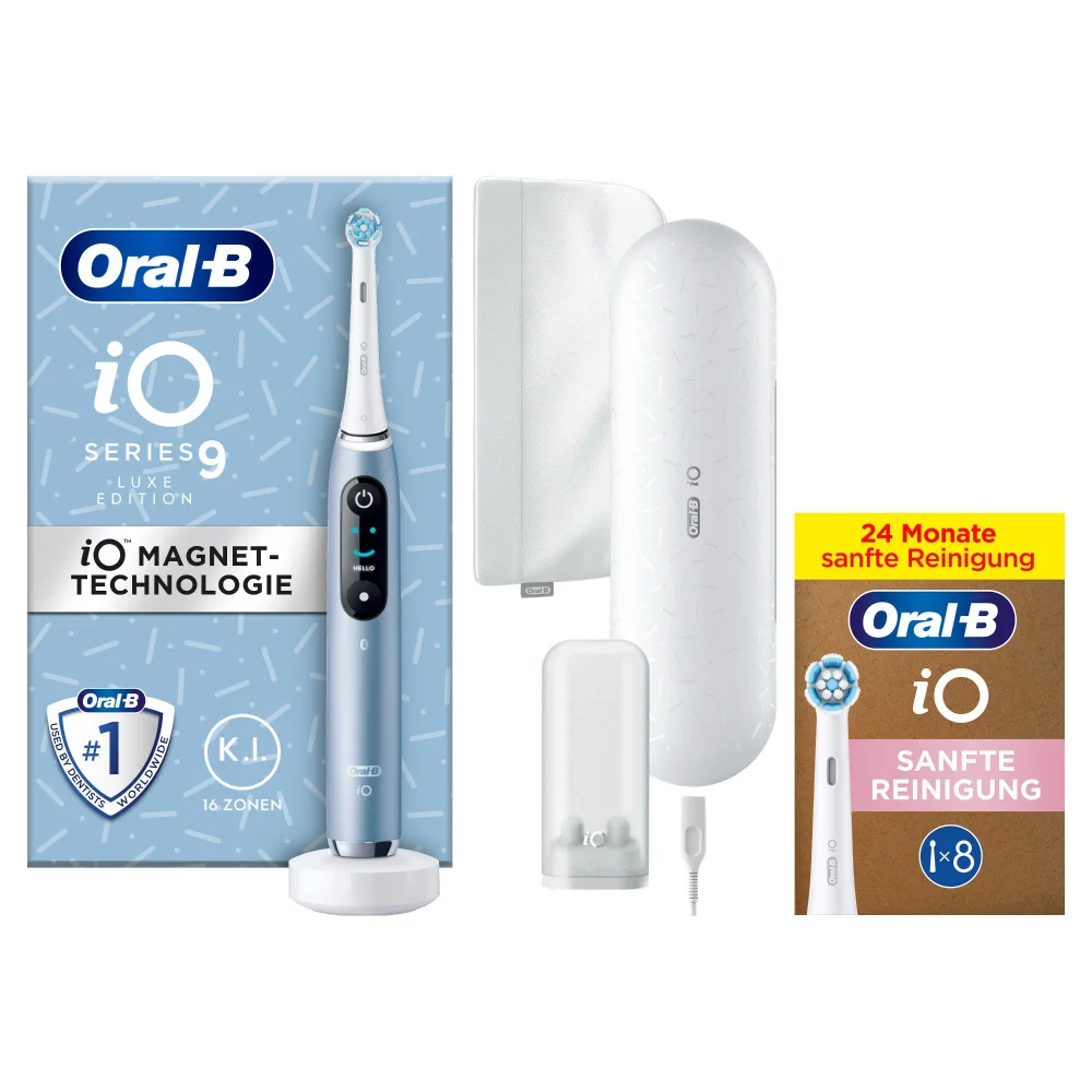 Oral-B iO Series 9 Luxe Edition mit Magnet-Technologie und 24 Monaten sanfter Reinigung.