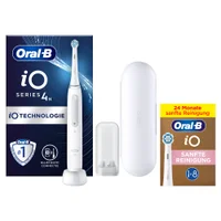 Oral-B iO Series 4 Elektrische Zahnbürste, Reiseetui, Quite White - undefined undefined