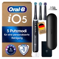 Oral-B iO Series 5 Plus Edition Elektrische Zahnbürste, Reise-Etui, Matt Black