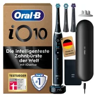 Oral-B iO Series 10 Plus Edition Elektrische Zahnbürste, Lade-Reise-Etui, Cosmic Black