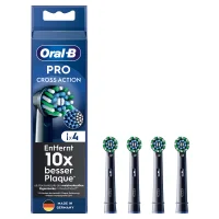 Oral-B Pro CrossAction Aufsteckbürsten für elektrische Zahnbürste, X-förmige Borsten, 4 Stück, schwarz - undefined undefined