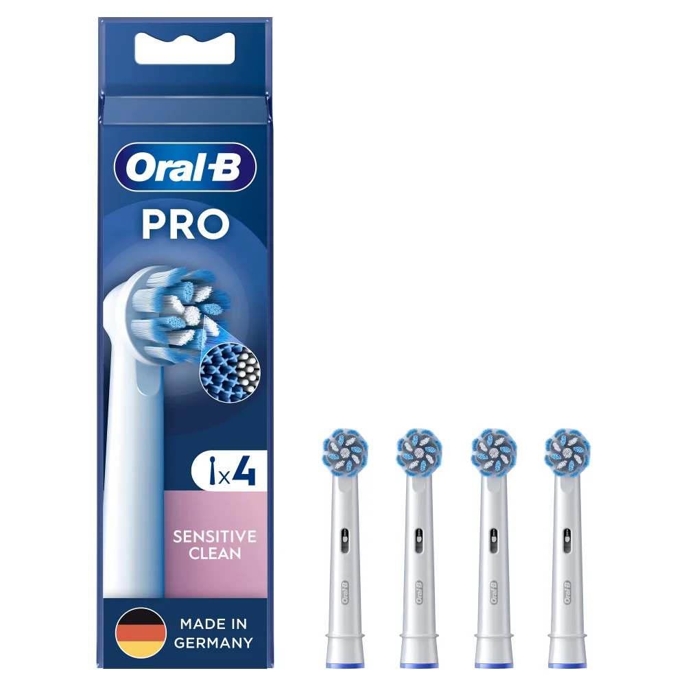 Oral-B Pro Sensitive Clean Aufsteckbürsten für elektrische Zahnbürste, X-förmige Borsten, 4 Stück Bild 1