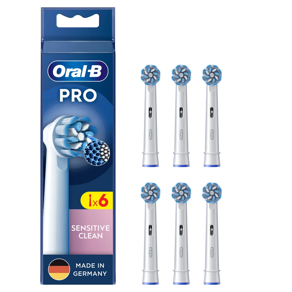 Oral-B Pro Sensitive Clean Aufsteckbürsten für elektrische Zahnbürste, X-förmige Borsten, 6 Stück Bild 1