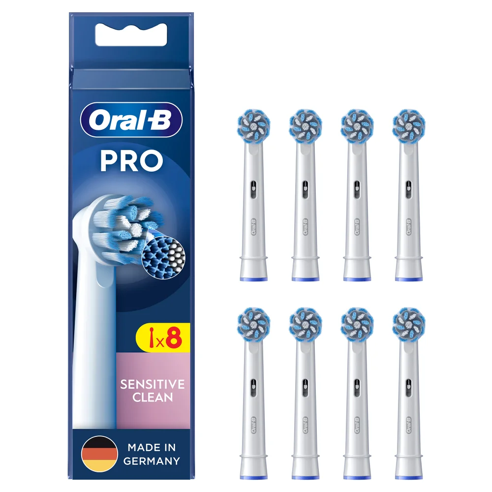 Oral-B Pro Sensitive Clean Aufsteckbürsten für elektrische Zahnbürste, X-förmige Borsten, 8 Stück Bild 1