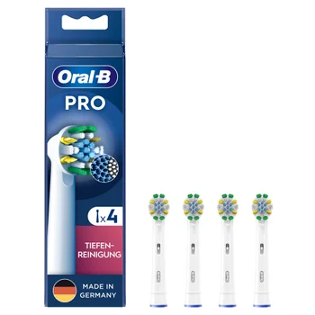 Oral-B Pro Tiefenreinigung Aufsteckbürsten für elektrische Zahnbürste, X-förmige Borsten, 4 Stück