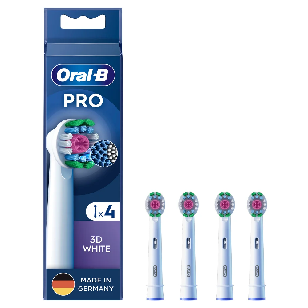 Oral-B Pro 3DWhite Aufsteckbürsten für elektrische Zahnbürste, X-förmige Borsten, 4 Stück Bild 1