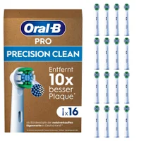 Oral-B Pro Precision Clean Aufsteckbürsten für elektrische Zahnbürste, X-förmige Borsten, briefkastenfähige Verpackung, 16 Stück