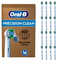 Oral-B Pro Precision Clean Aufsteckbürsten für elektrische Zahnbürste, X-förmige Borsten, briefkastenfähige Verpackung, 16 Stück - undefined undefined