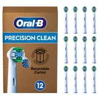 Oral-B Pro Precision Clean Aufsteckbürsten für elektrische Zahnbürste, X-förmige Borsten, briefkastenfähige Verpackung, 12 Stück - undefined undefined
