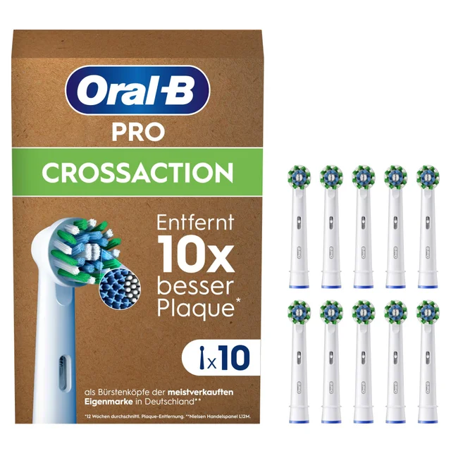 Oral-B Pro CrossAction Aufsteckbürsten, 10 Stück