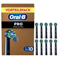 Oral B CrossAction Black Toothbrush Head, 10 pack