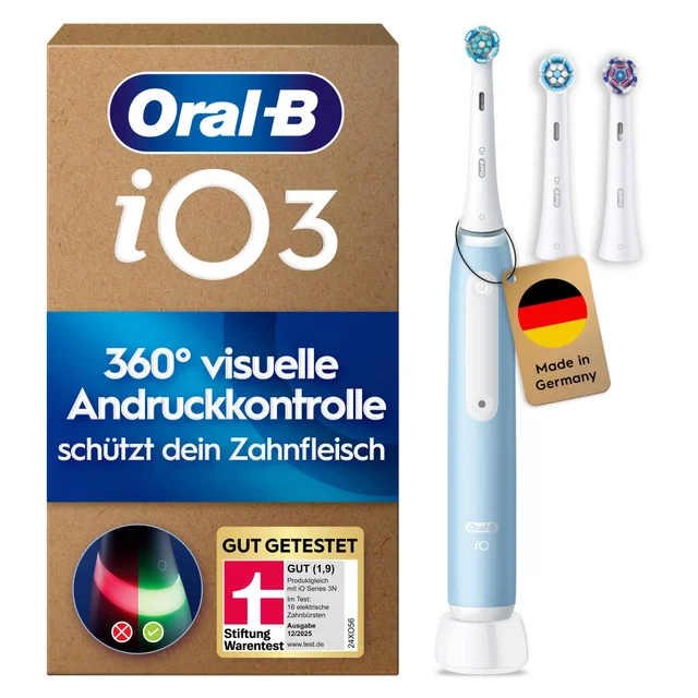 Oral-B iO Series 3 Plus Edition Elektrische Zahnbürste, Ice Blue
