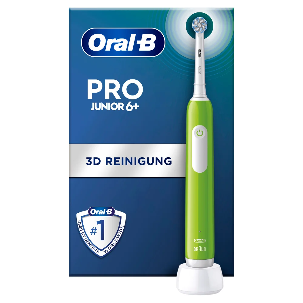 Oral-B Pro Junior Elektrische Zahnbürste, für Kinder ab 6 Jahren, Grün Bild 1