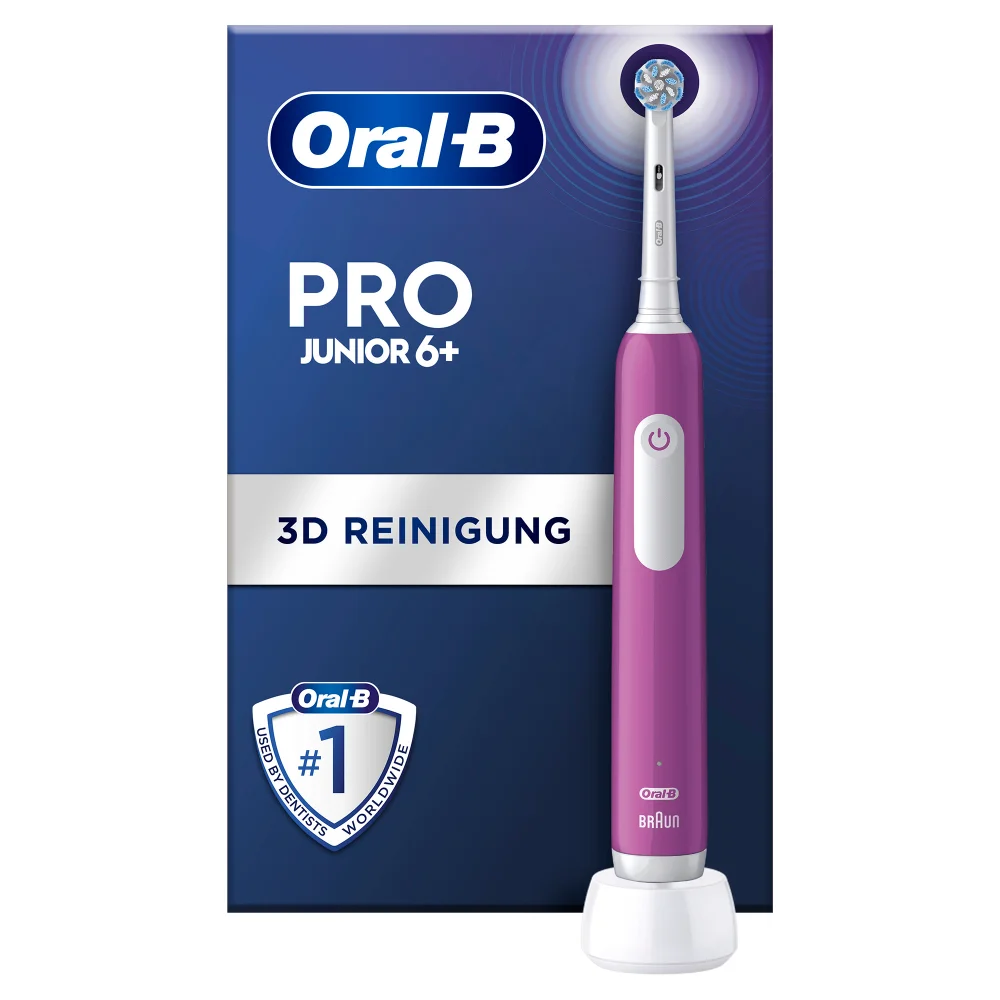 Oral-B PRO JUNIOR 6+ Zahnbürste in Lila mit 3D Reinigung.