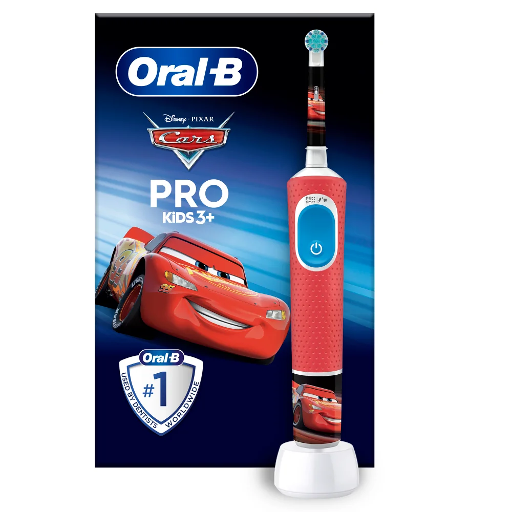 Oral-B Pro Kids Cars Elektrische Zahnbürste, Rot/Blau Bild 1