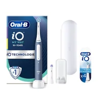 Oral-B iO My Way Elektrische Zahnbürste ab 10 Jahren, 4 Putzmodi, extra Aufsteckbürste für Zahnspange, 1 Reiseetui, ocean blue - undefined undefined