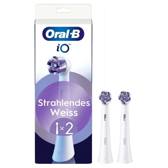 Oral-B Aufsteckbürsten iO Strahlendes Weiß, Weiß, 2 Stück