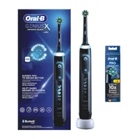 Oral-B Genius X Midnight Black Zahnbürste entfernt 10x besser Plaque.