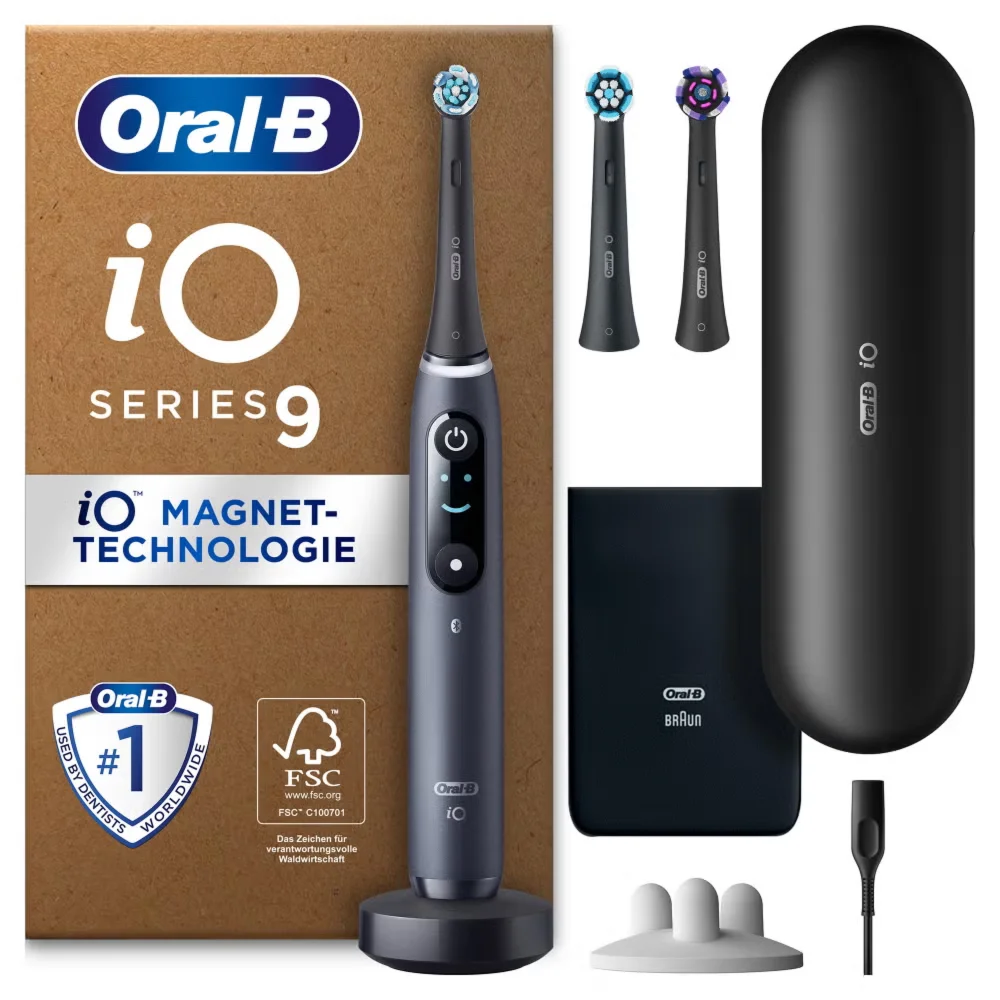 Oral-B iO Series 9 Plus Edition, Lade-Reiseetui, recycelbare Verpackung Bild 1