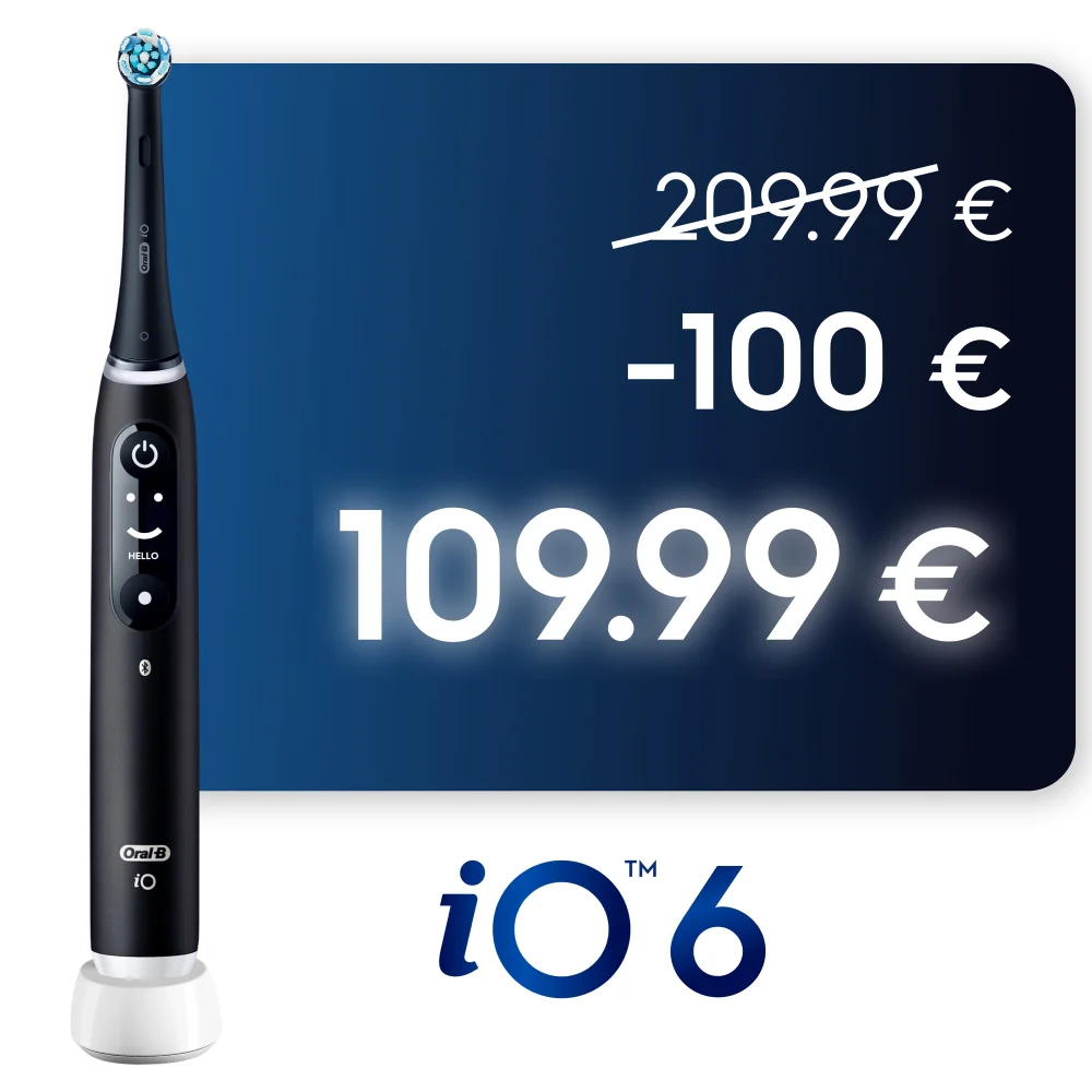 Oral-B iO Series 6 Plus Edition, Black Lava, Reiseetui, recycelbare Verpackung Bild 1
