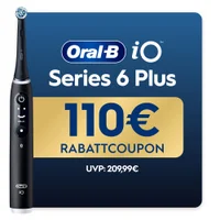 Oral-B iO Series 6 Plus Edition, Black Lava, Reiseetui, recycelbare Verpackung