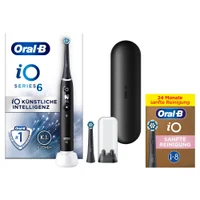 Oral-B iO Series 6 Elektrische Zahnbürste, Reise-Etui, Black Lava