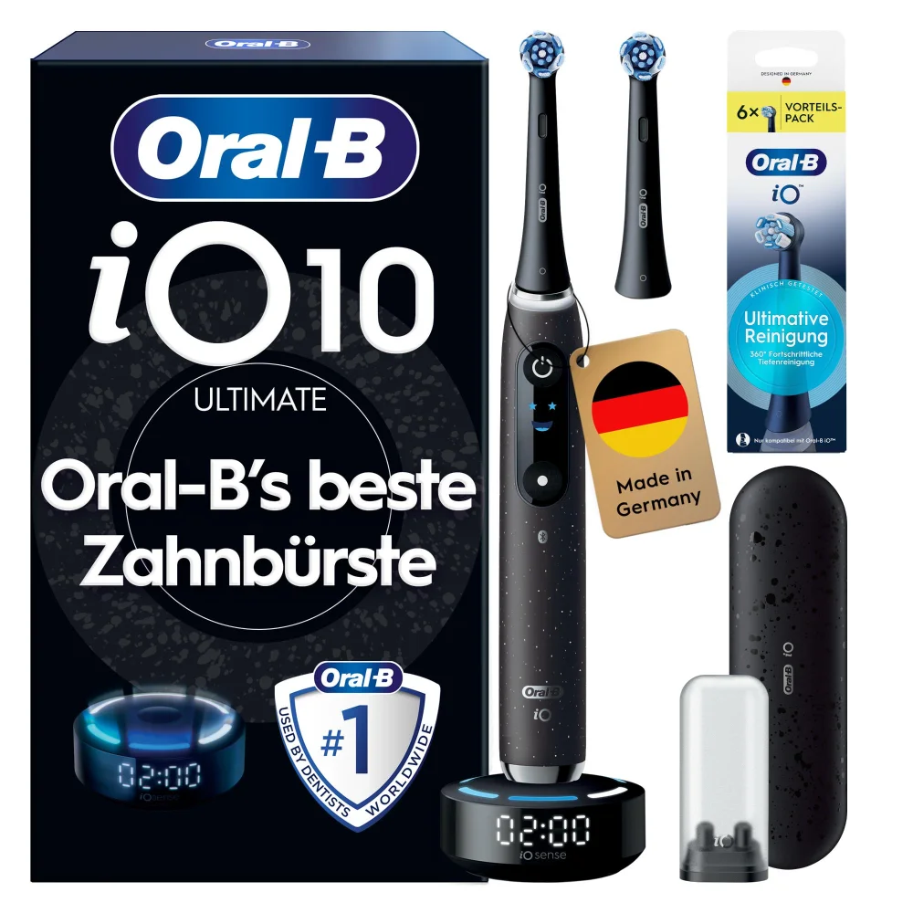 Oral-B iO10 Zahnbürste mit Ladestation, Aufsteckbürsten & Verpackung: ""Oral-B's beste Zahnbürste"".
