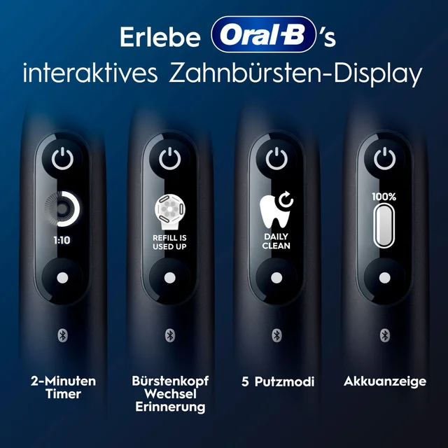 Oral-B iO Series 6 Elektrische Zahnbürste, Reise-Etui, Black Lava