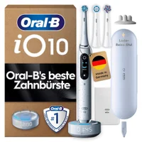 Oral-B iO Series 10 Plus Edition Elektrische Zahnbürste, Lade-Reise-Etui, Stardust White