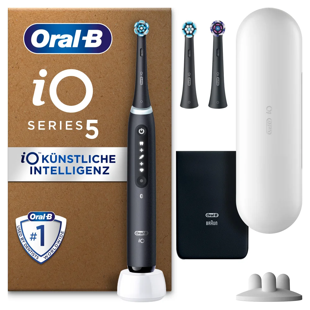 Oral-B iO Series 5 Matt Black SIOC mit Reiseetui weiß Bild 1