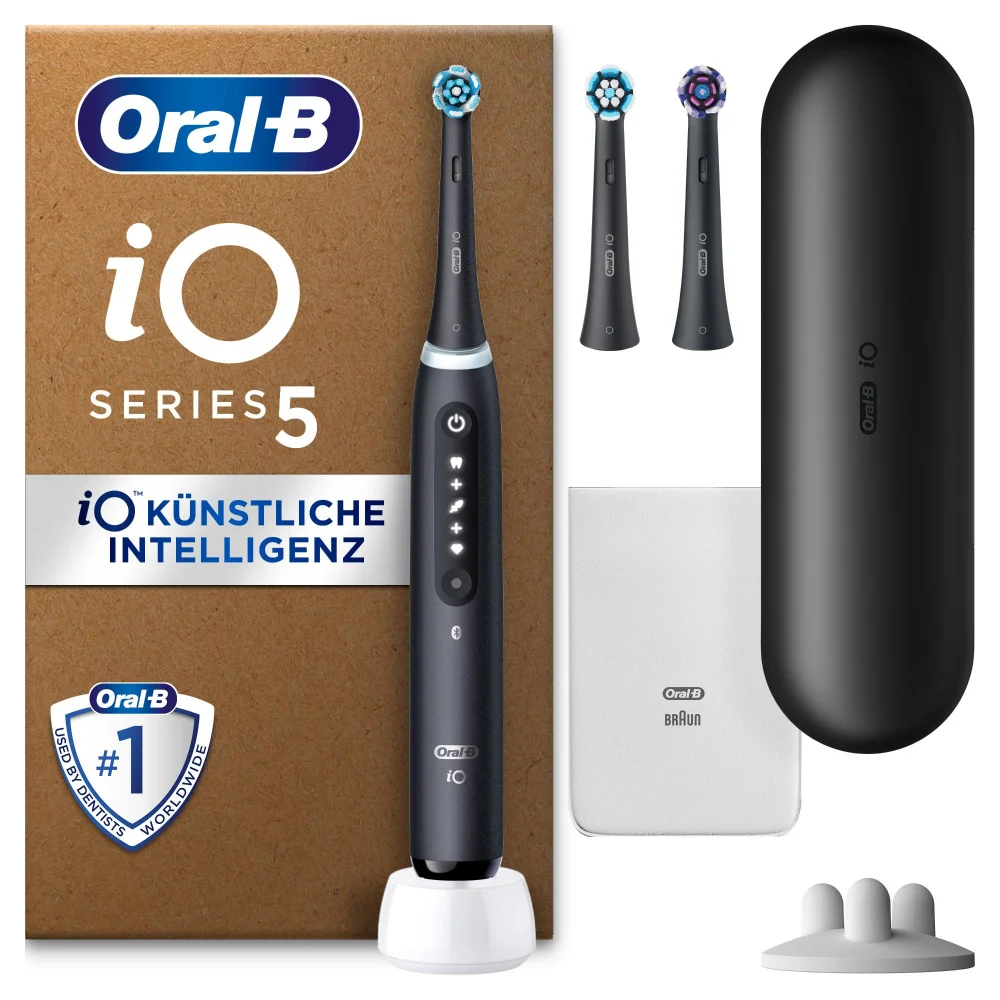 Oral-B iO Series 5 Matt Black SIOC mit Pouch weiß Bild 1