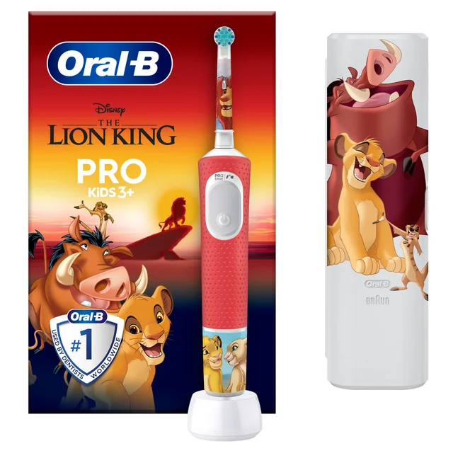 Oral-B Pro Kids 3+ König der Löwen Elektrische Zahnbürste mit Reiseetui