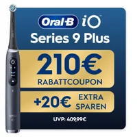 Oral-B iO Series 9N Black Onyx, Aufsteckbürsten, Lade-Reiseetui, recycelbare Verpackung