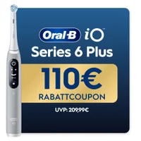 Oral-B iO Series 6 Grey Opal, Aufsteckbürsten, Reise-Etui, recycelbare Verpackung