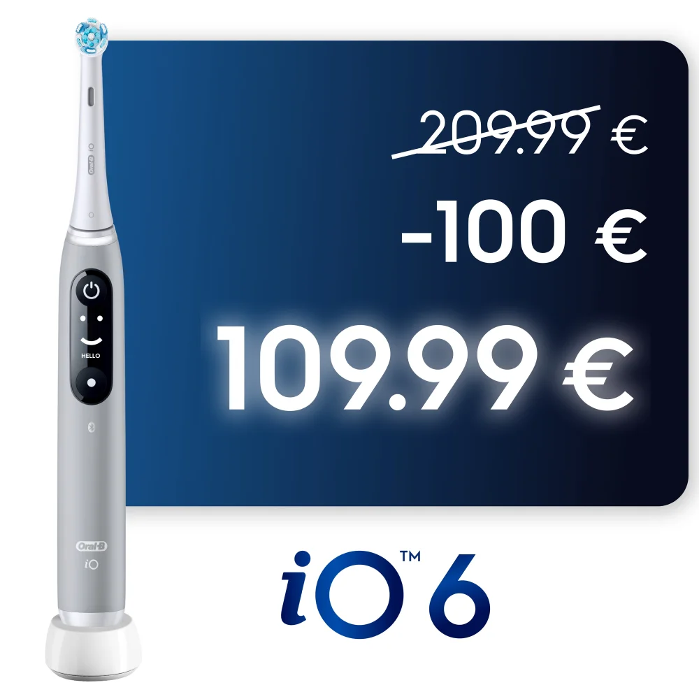 Oral-B iO Series 6 Grey Opal, Aufsteckbürsten, Reise-Etui, recycelbare Verpackung Bild 1