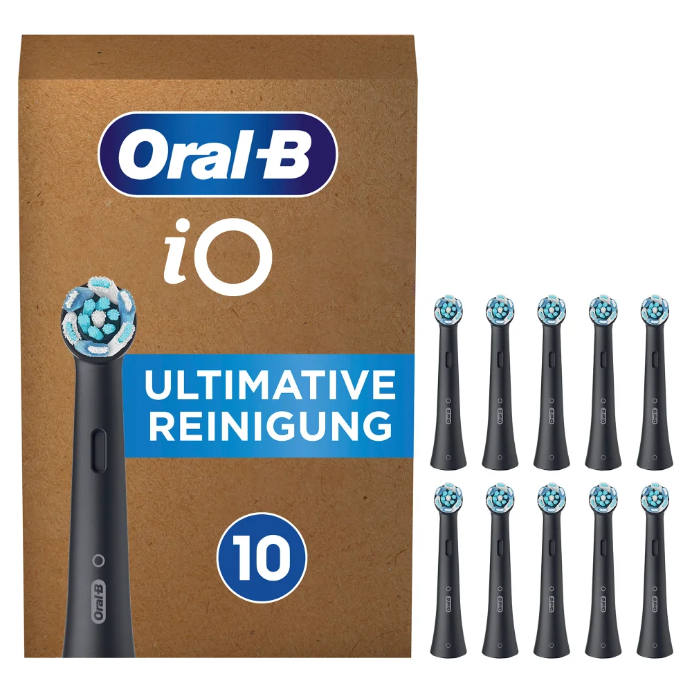 Oral-B iO Ultimative Reinigung Aufsteckbürsten, 10 Stück, schwarz Bild 1