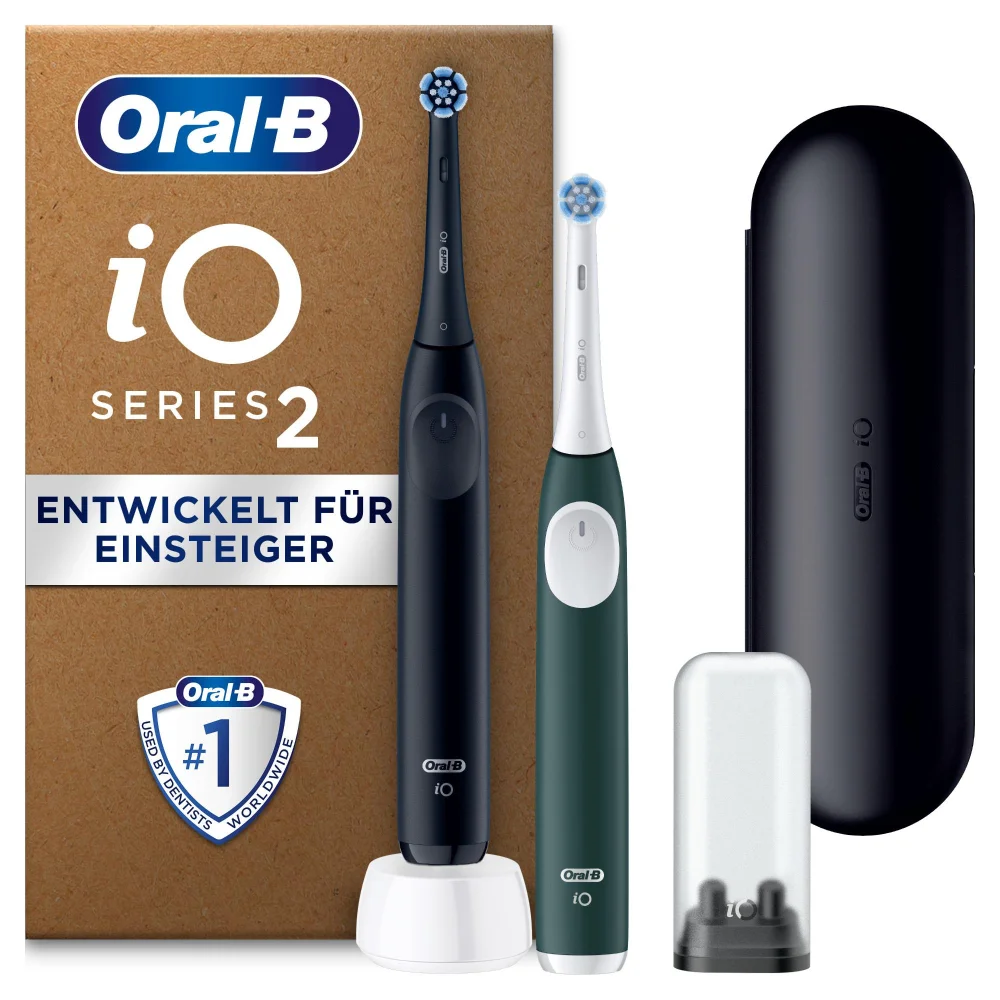 Oral-B iO Series 2 Night Black/Forest Green mit 2. Handstück SIOC Bild 1