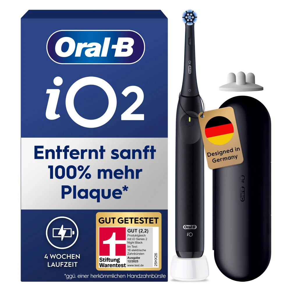 Oral-B iO2 Zahnbürste mit Stiftung Warentest Urteil GUT (2,2).
