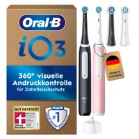 Oral-B iO Series 3 Plus Edition Duopack Elektrische Zahnbürste, Matt Black/Blush Pink - undefined undefined