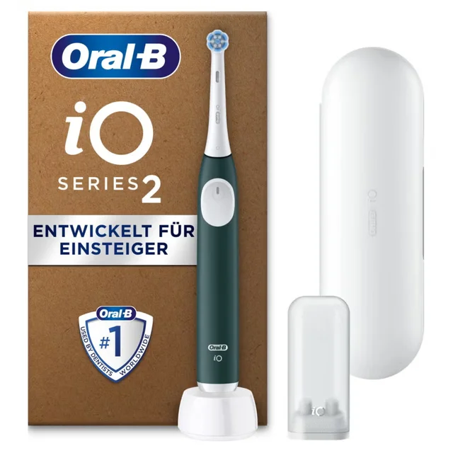 Oral-B iO Series 2 Forest Green, Reise-Etui, recycelbare Verpackung